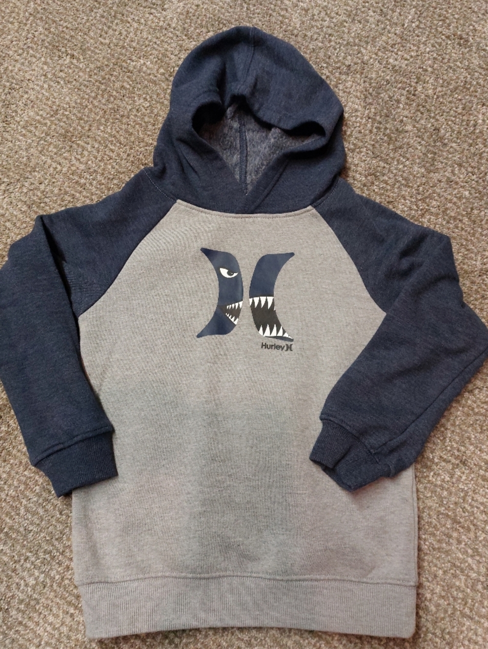 Hurley Kids' Navy & Gray Pullover Hoodie